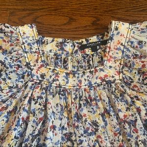 Derek Lam Splatter-Print Blouse